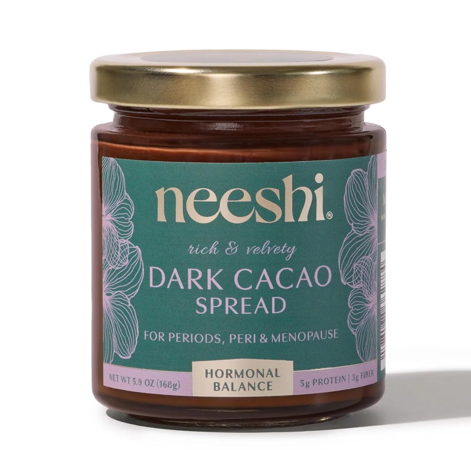 NEESHI Dark Cacao Spread – Hormone-Balancing Superfood Chocolate Spread – Low Sugar, Vegan, Gluten-Free, All-Natural – Supports PMS & Menopause Relief – 1-Week Supply​