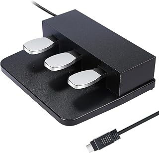 3-pedal for digital keyboard piano, Three foot pedal unit Compatible for Roland FP30 FP30X Electric piano (Black)