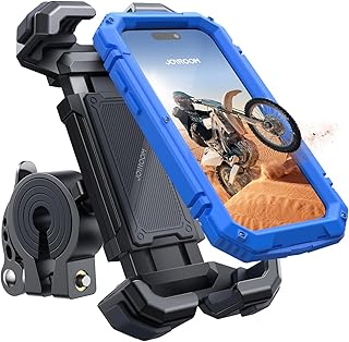 Motorcycle Phone Mount Holder - 2024 New Bike Phone Holder [7 Inch Big Phone Thick Case Friendly] Bicycle Mount [Ultra-Stable&Quick Lock] Handlebar Phone Mount Clamp for All iPhone ATV Scooter E-Bike