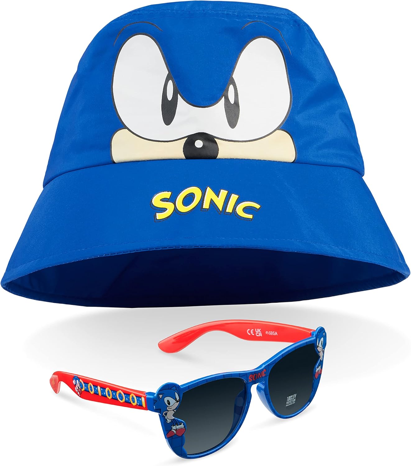 Sonic The Hedgehog Bucket Hat Summer Accessories Set Gamer Boys Hat Kids Boys Sonic Gifts for Boys Blue
