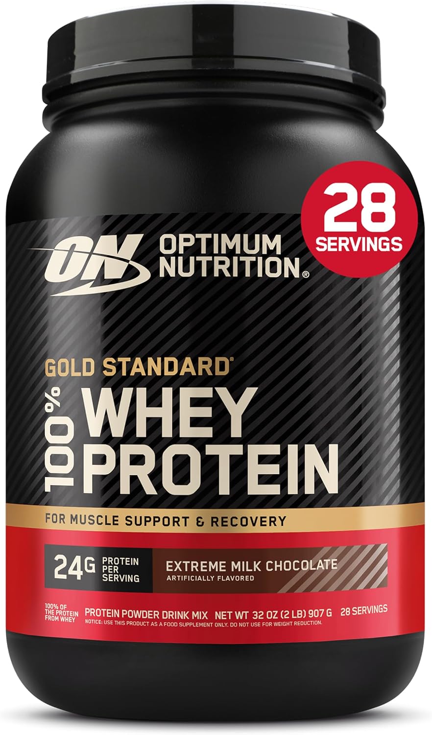 Optimum Nutrition Gold Standard Whey Protein, Extreme Milk Chocolate, 2 LB