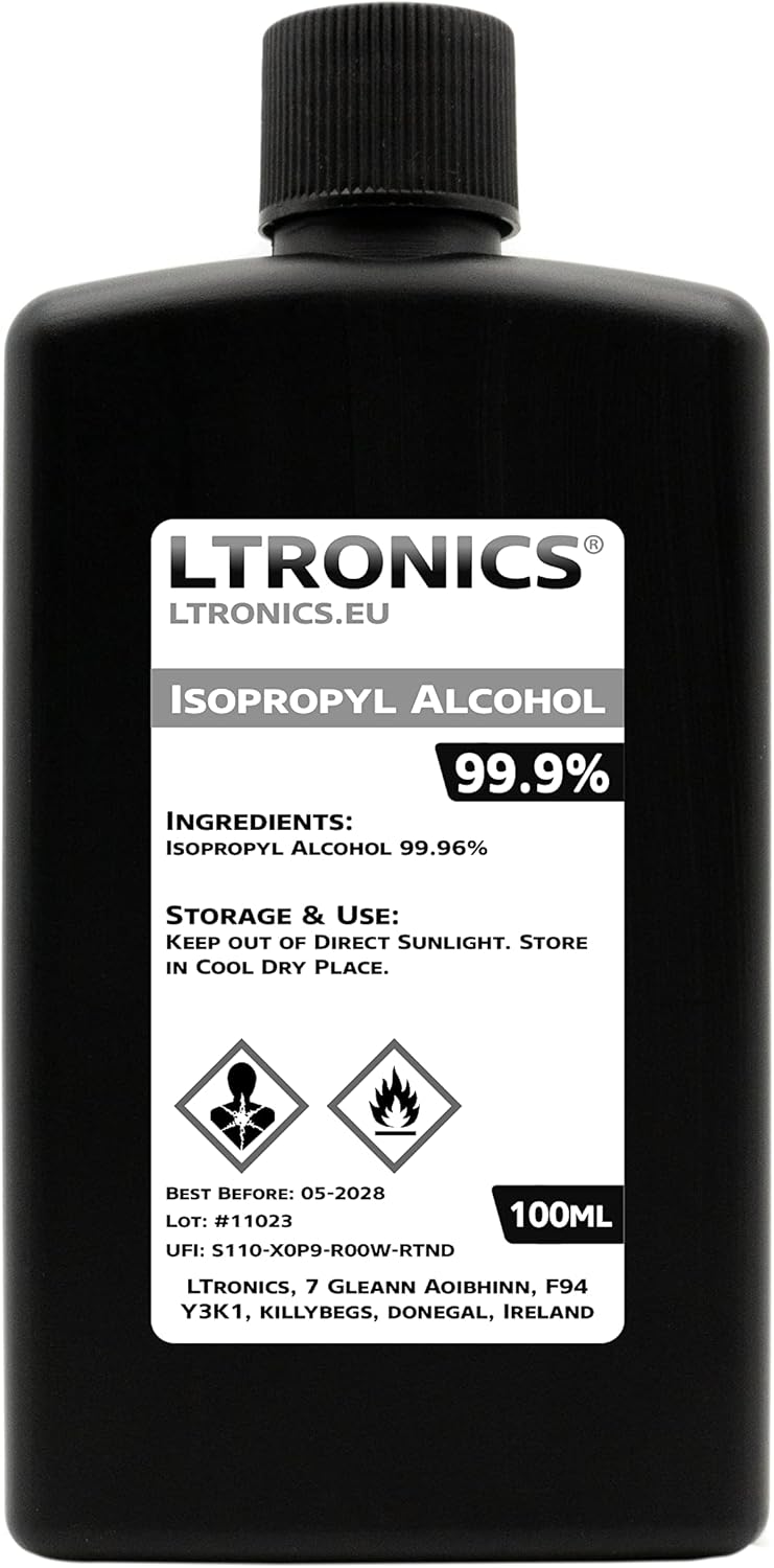 Isopropyl Alcohol Premium ACS BP Grade 99.9% IPA Rubbing Alcohol Isopropanol - 100ml Twist Cap