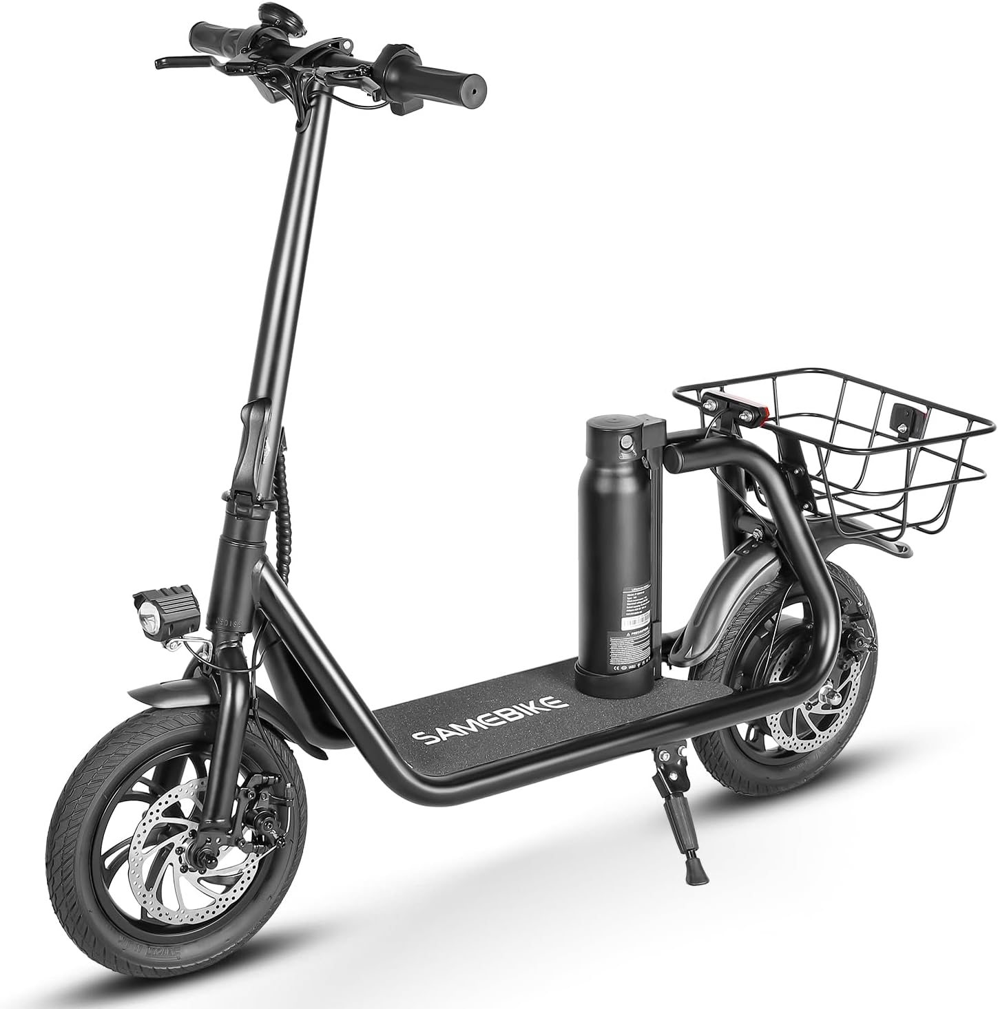 SAMEBIKE Adult Electric Scooter with Seat, 7.8/10.4Ah E-scooter, Front and Rear Lights, MAX Speed 25 km/h, 250W Motor