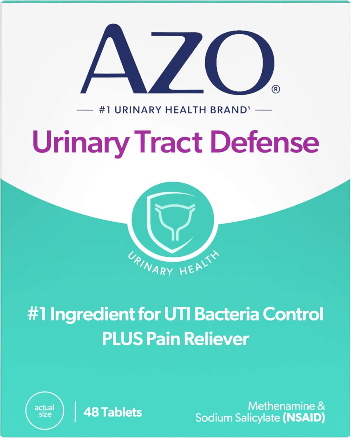 AZO Urinary Tract Defense Antibacterial Protection, 48 Tablets