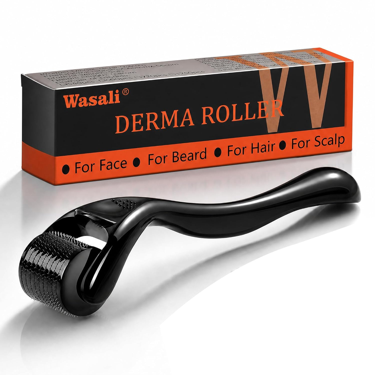 540 Titanium Derma Roller For Face Hair Beard，Scalp Derma Roller ，Beard Microneedle Roller，Personal Use Microneedling Roller Microdermabrasion Cosmetic Beauty Instrument Self-Care Gifts For Men Women
