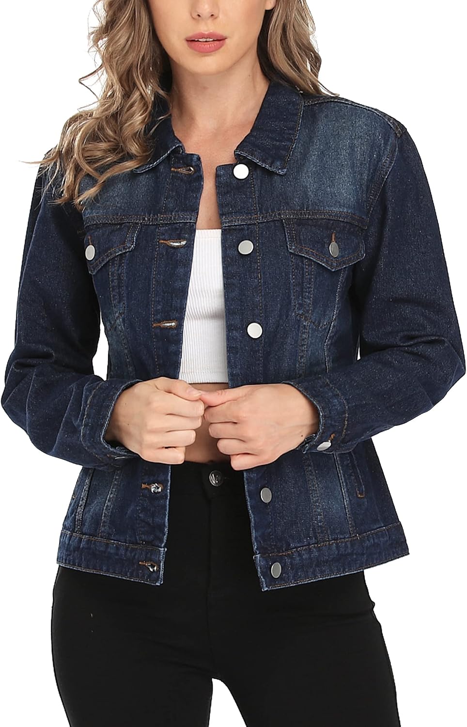 MISS MOLY Women's Denim Jacket Classic Button Up Jean Jacket