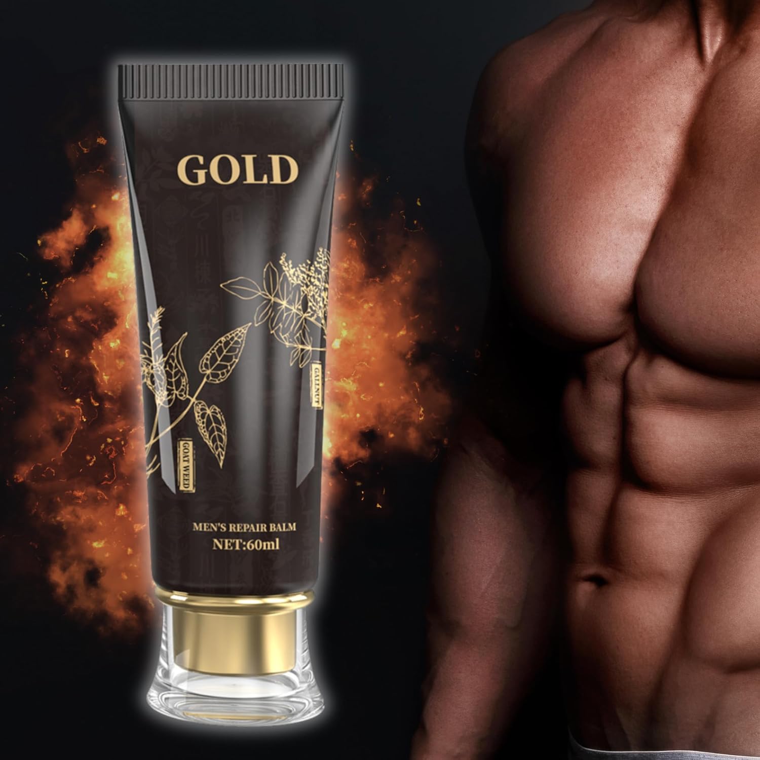 Irvy Med3000 Gold Topical Gold Gel for Men – Fast-Acting Penile Health Creme, 2.0 Fl Oz