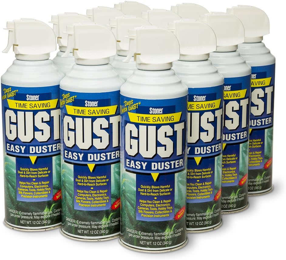 Stoner Car Care 94203-12PK GUST Easy Air Duster - 144-Fluid Ounces 12-Pack