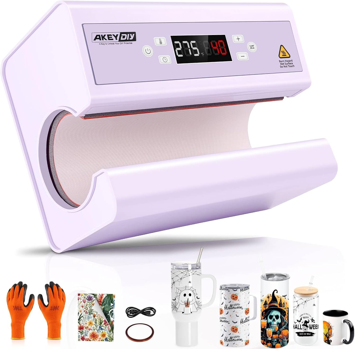 AKEYDIY 10-30 OZ Tumbler Heat Press Machine, Cup Mug Press Machine