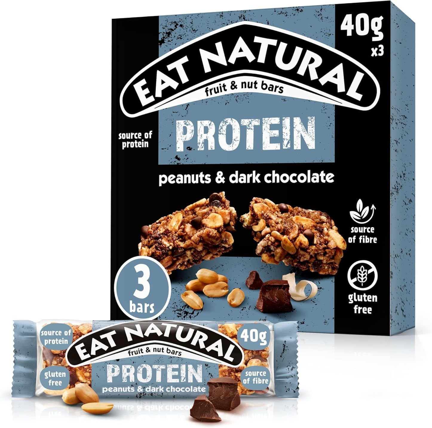 Eat Natural Energy Protein Packed with Peanuts & Chocolate 3pk 120g