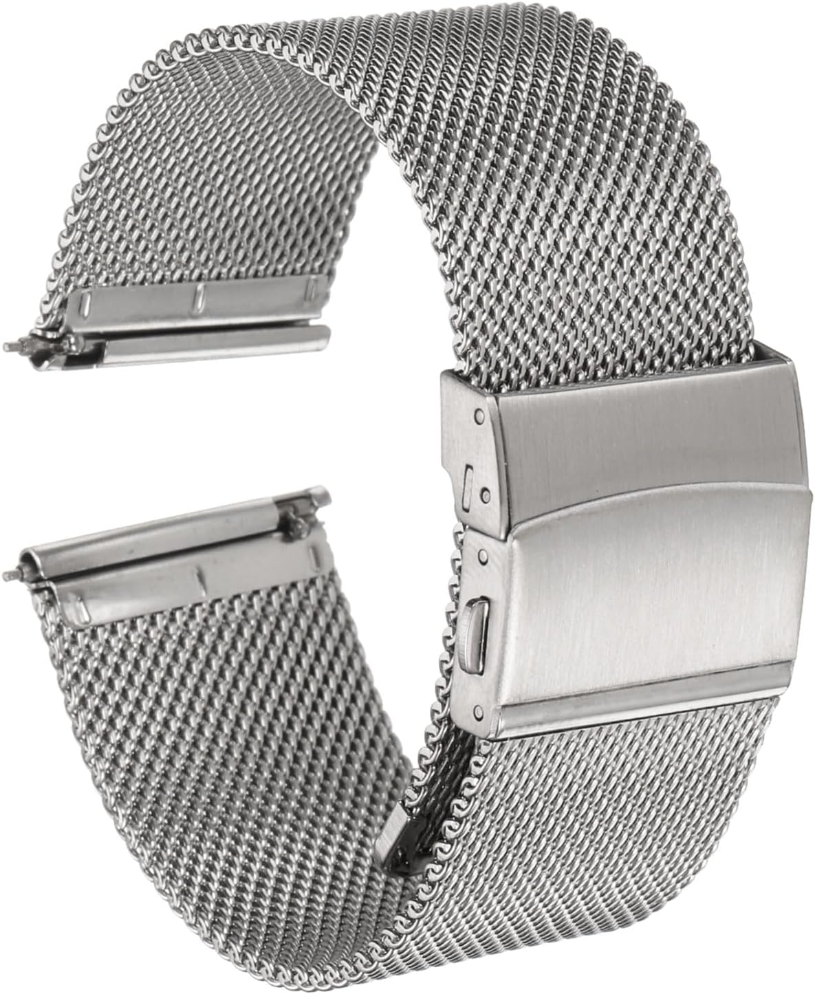 HARFINGTON Stainless Steel Mesh Watch Band Quick Release Metal Watch Strap Adjustable Fold Clasp Replacement Bands