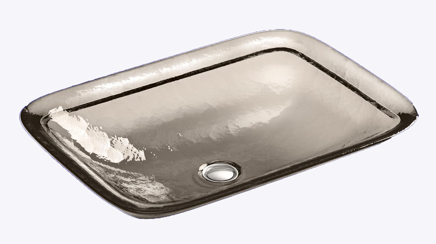 KOHLER K-2773-TG3 Inia, ARTIST EDITIONS Rectangle Glass Wading Pool Bathroom Sink, Translucent Doe