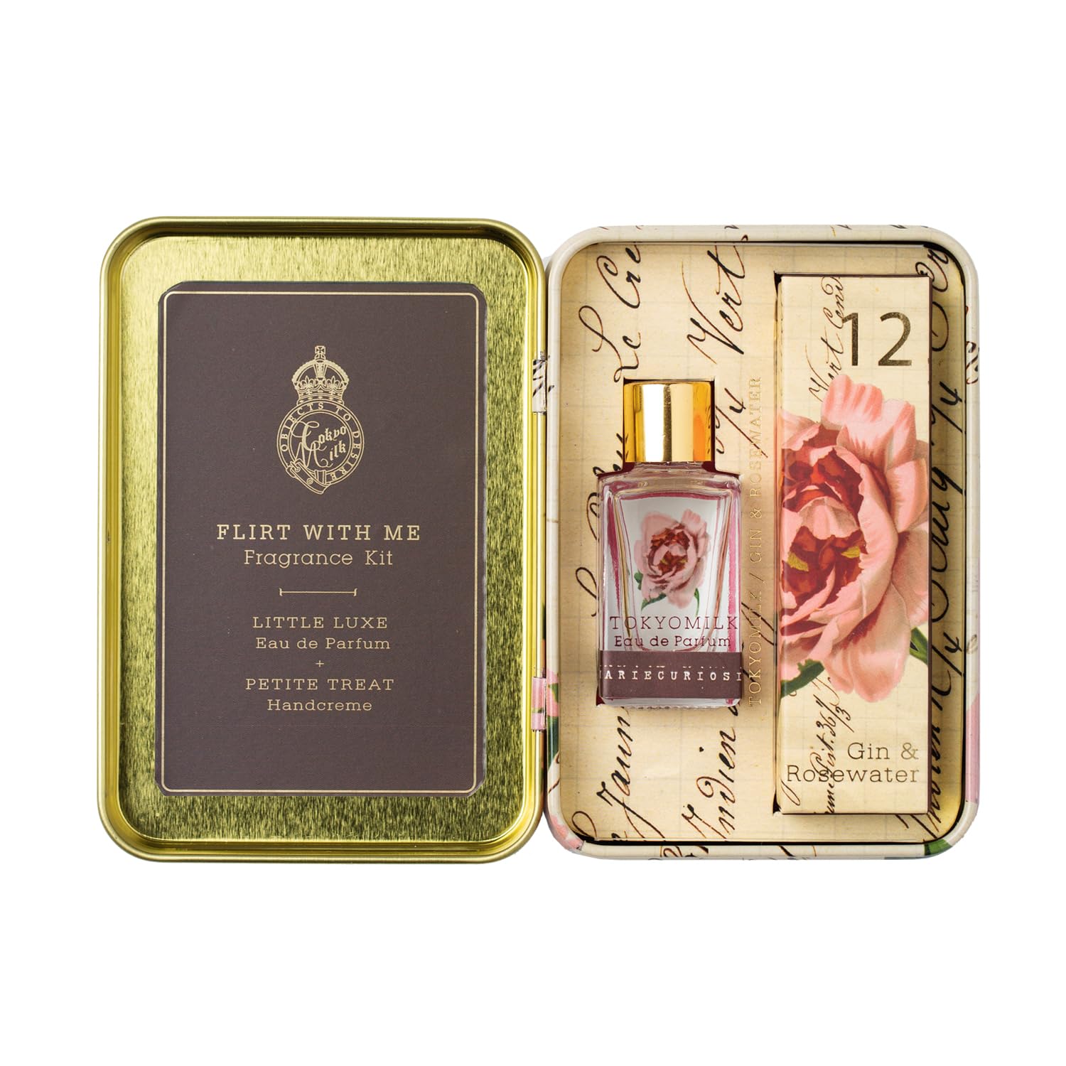 TOKYOMILK Gin & Rose Water Flirt With Me Kit, Little Luxe Parfum & Petite Treat Handcreme, Citrus Zest, Rosewood, Mimosa, Mandarin, Luxury Gift Set, Travel Size Hand Lotion and Perfume