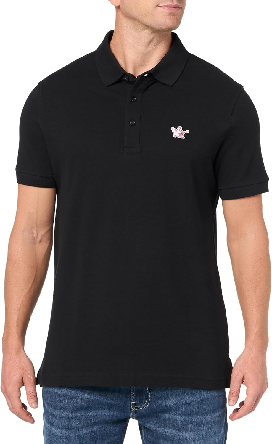 True Religion Mens Patched Logo Polo Shirt