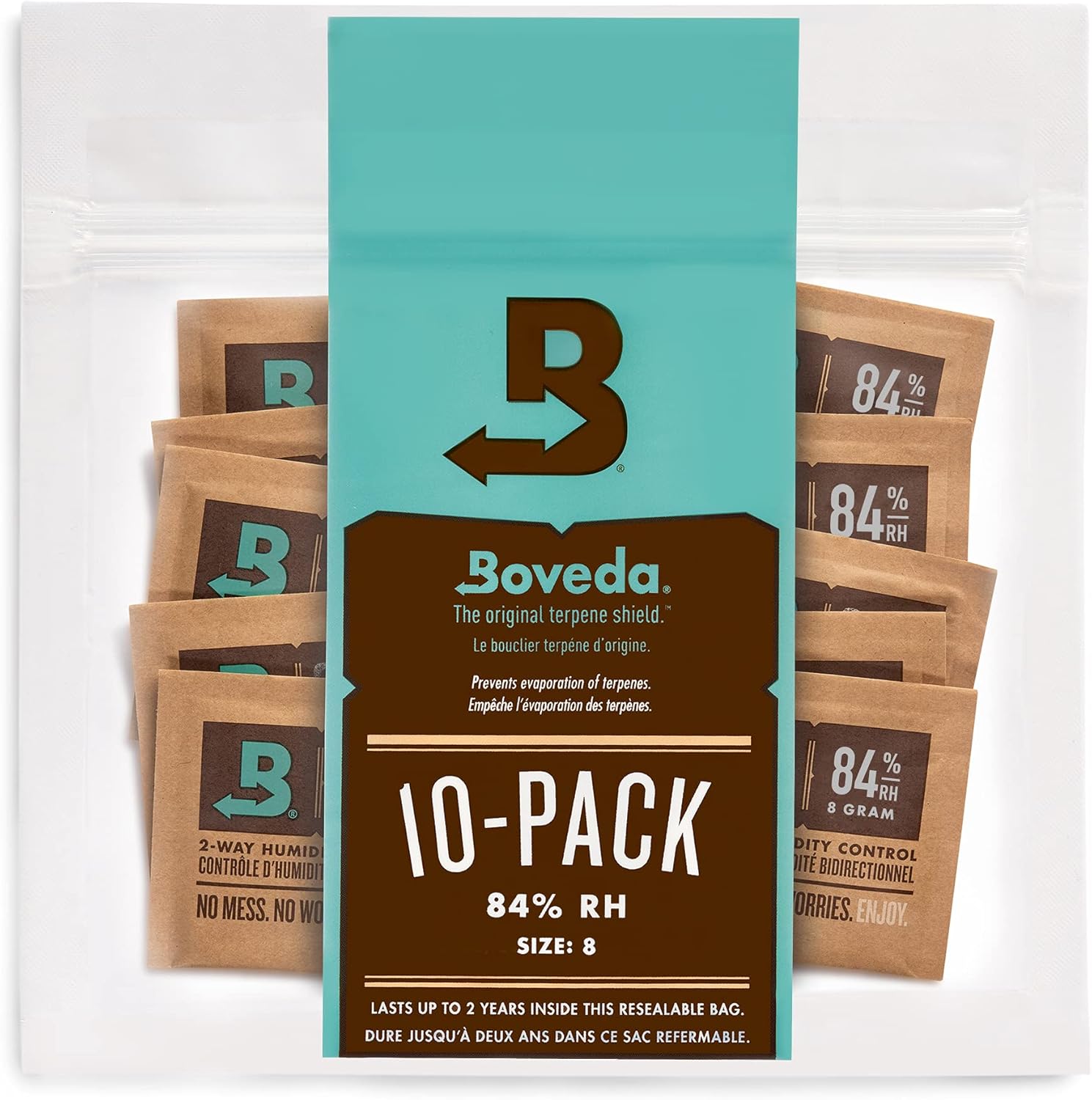 Boveda Wooden Music Instruments - 84% RH 2-Way Humidity Control - Size 8 For Wooden Instruments – Protects All Wood Instruments For Optimal Sound – Prevents Cracking & Warping Of Guitars – 10 Count