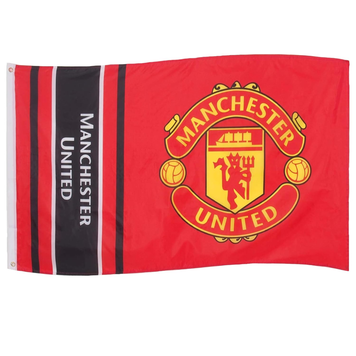 Manchester United FC Official Football Gift 5x3ft Striped Body Flag