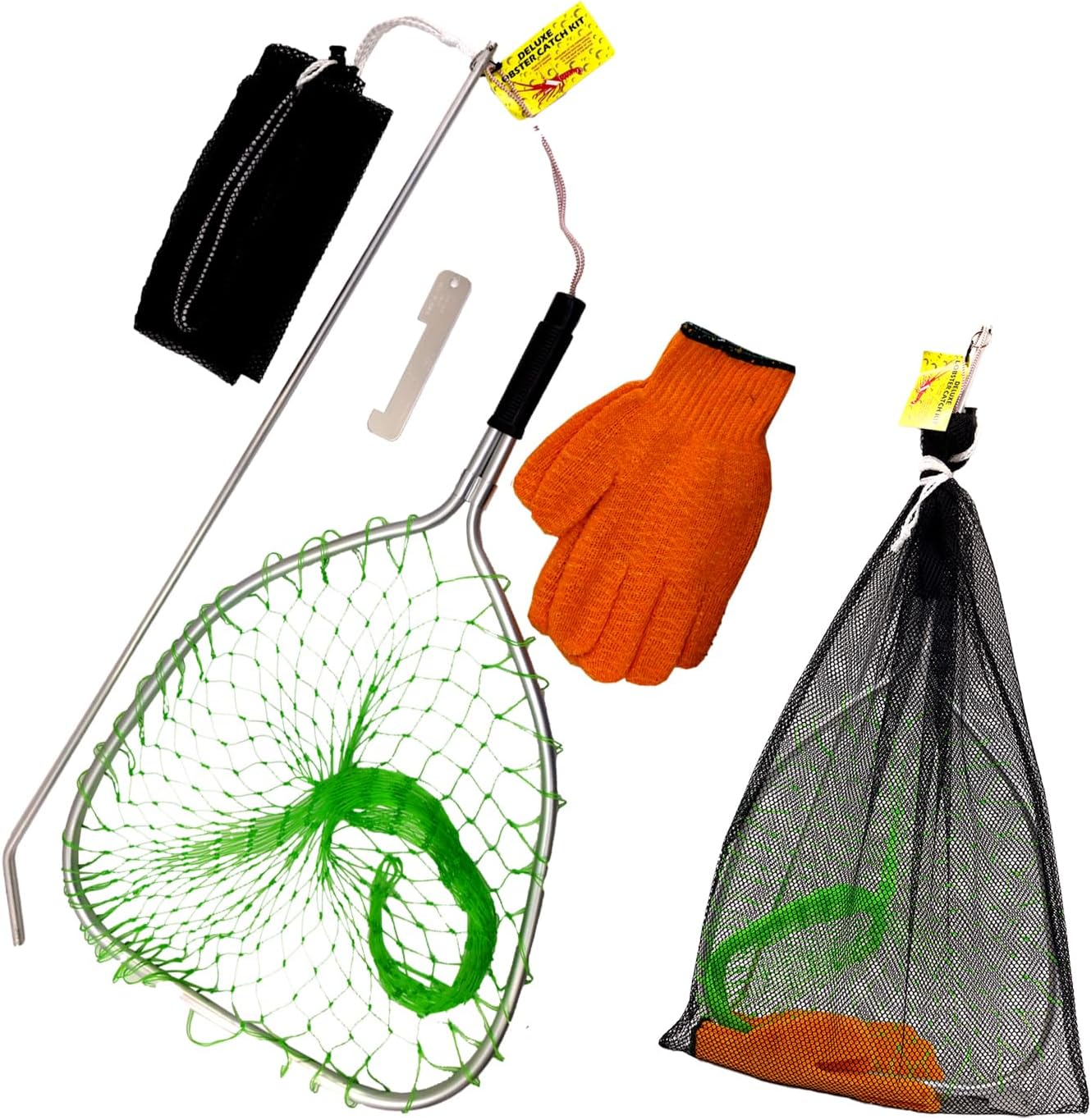 Lobster Catching Kit for Snorkeling & Scuba Diving Includes Net, Tickle Stick, Gauge & Bag