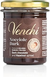 Venchi - Dark Chocolate and Piedmont Hazelnut Spread, 7.05 oz - Gluten Free - Vegan