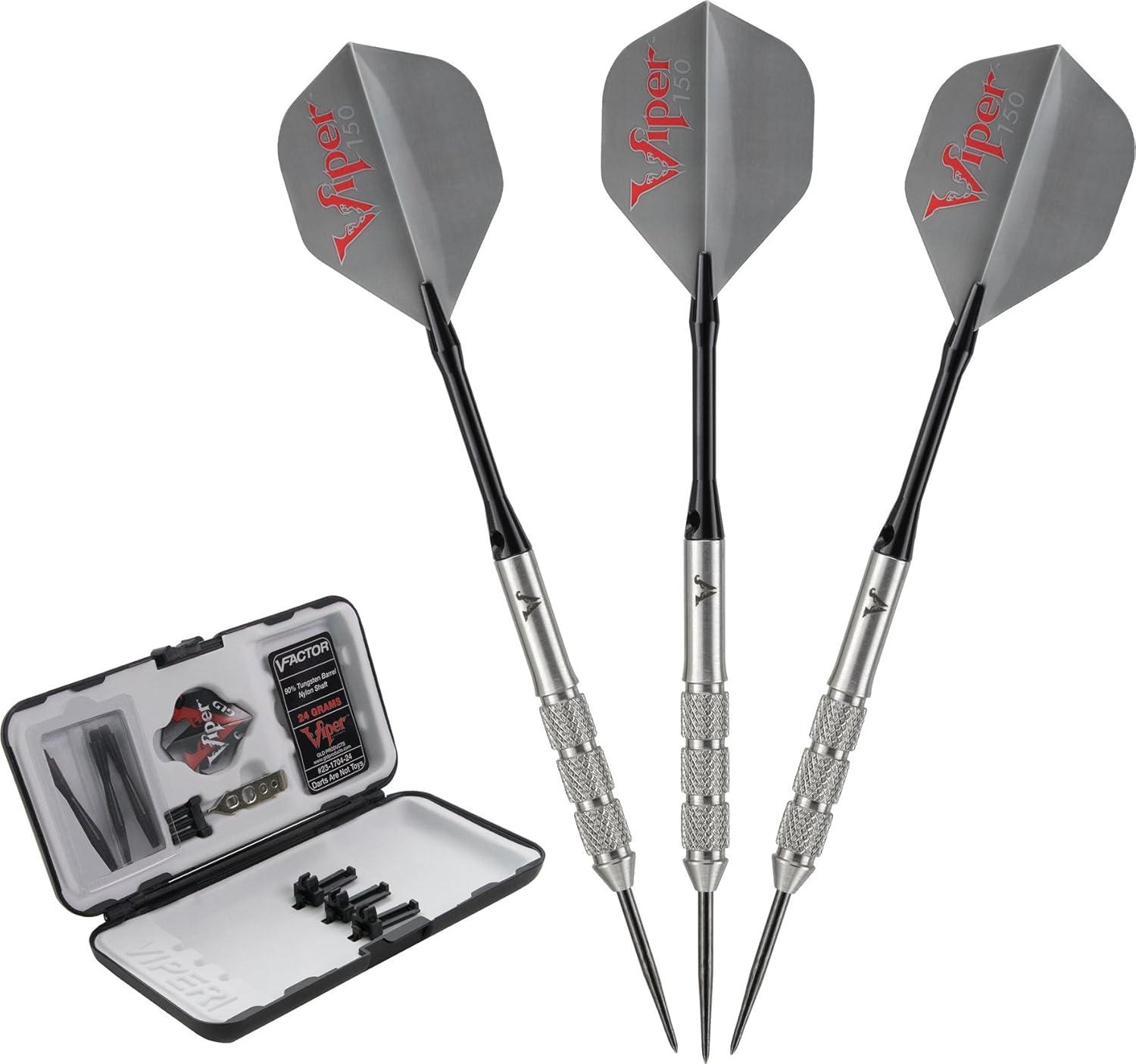 Viper V-Factor 90% Tungsten Steel Tip Darts with Storage/Travel Case