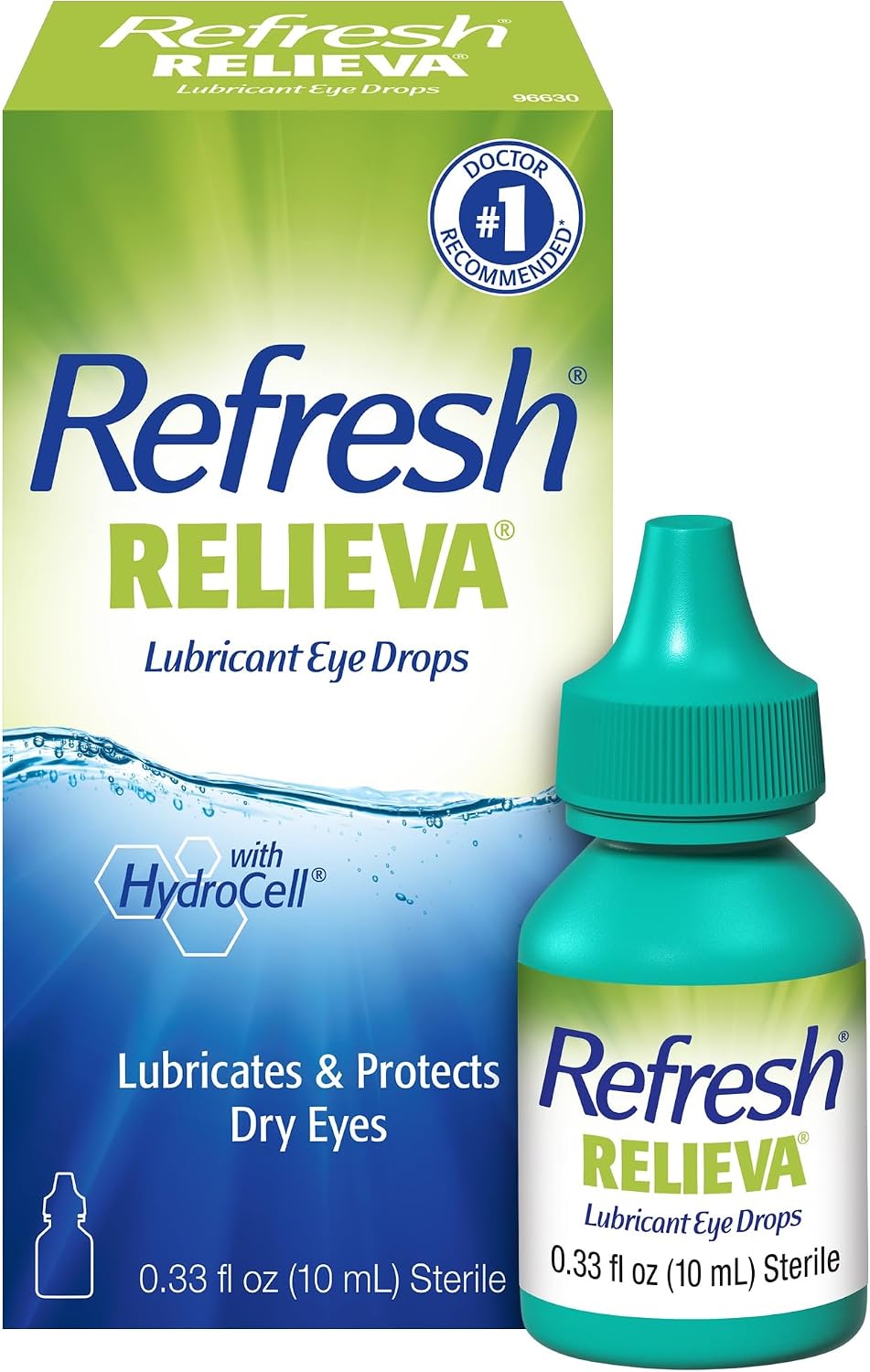 REFRESH RELIEVA Lubricant Eye Drops Artificial Tears, 0.33 fl oz (10 mL)