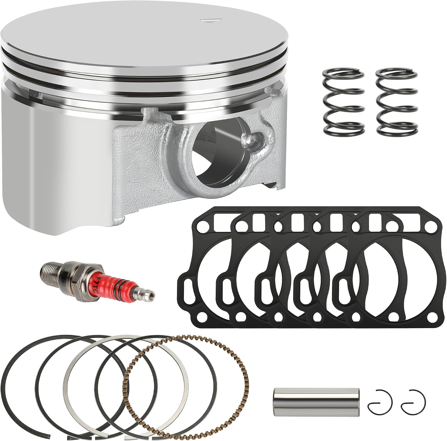 70mm Flat Top Piston Kit .550 Rings Replacement for Predator 212 224