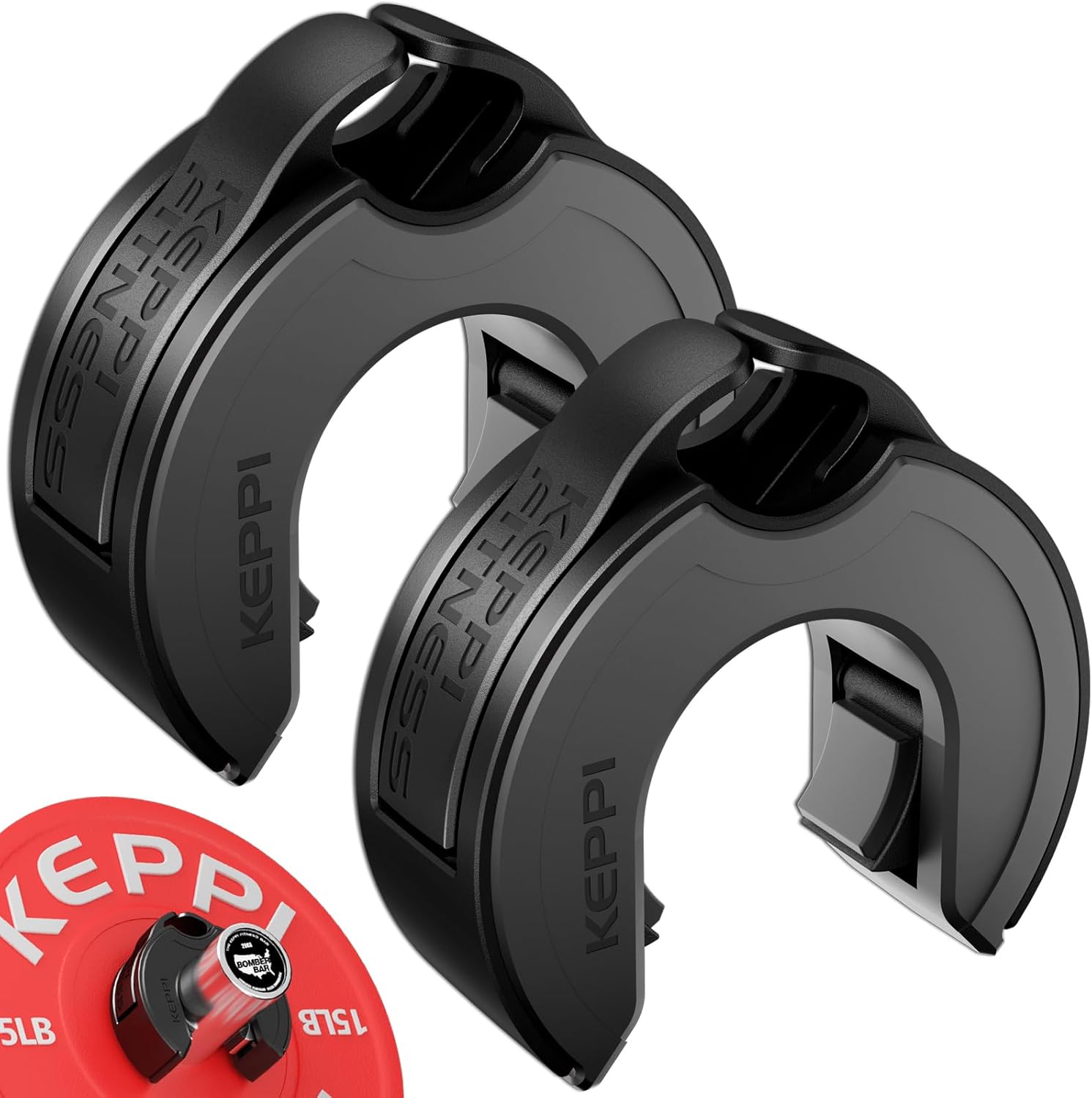 Barbell Clips, C-Shape Barbell Clamps for Weight Lifting Bar, Fast Lock/Removal Weight Clips Barbell Collars 2 Inch Olympic Gym Equipment