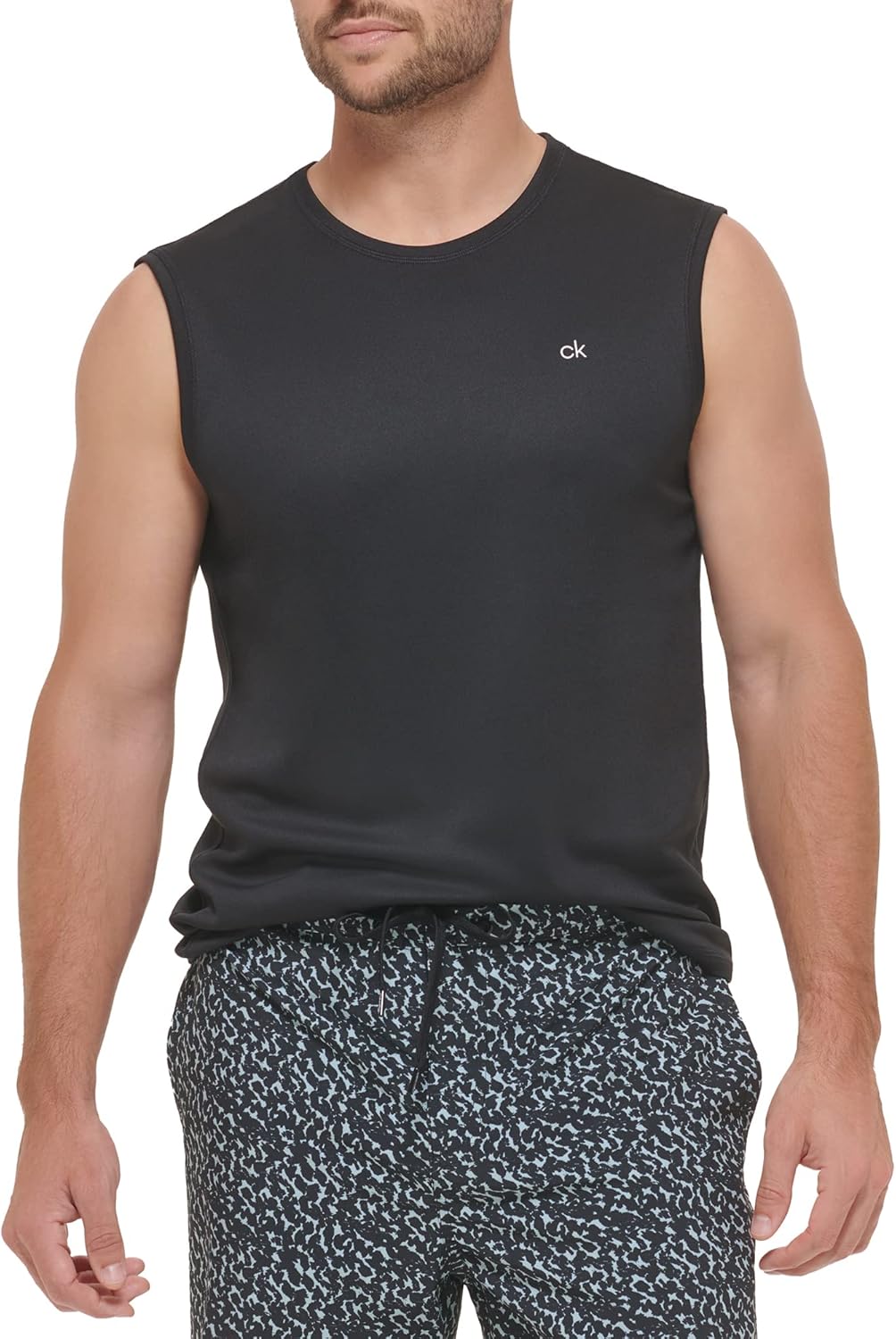 Calvin Klein Men's Standard UPF 40+ Sleeveless Quick Dry Swim Shirt