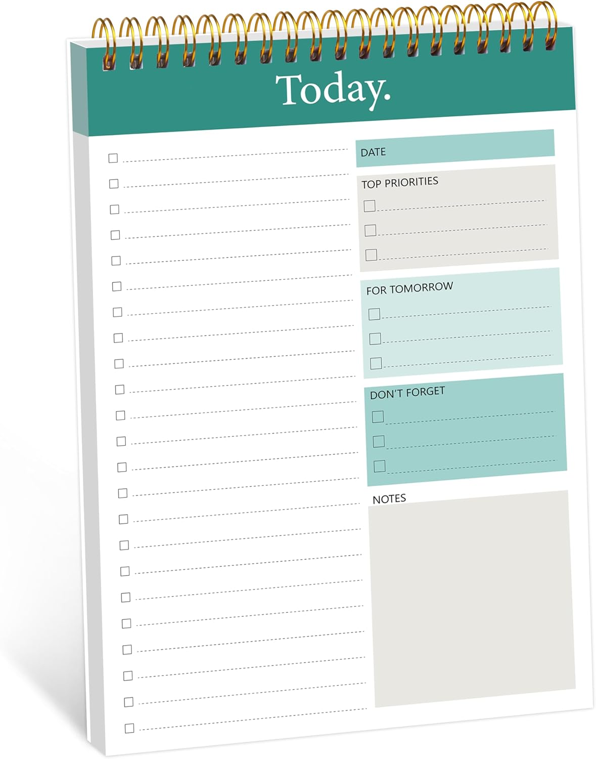 GOLDPEI To Do List Notepad - Daily Planner Notepad Undated 52 Sheets Tear Off, 6.5" x 9.8" Planning Pad Checklist Productivity Note Pad for Work and Personal Organized