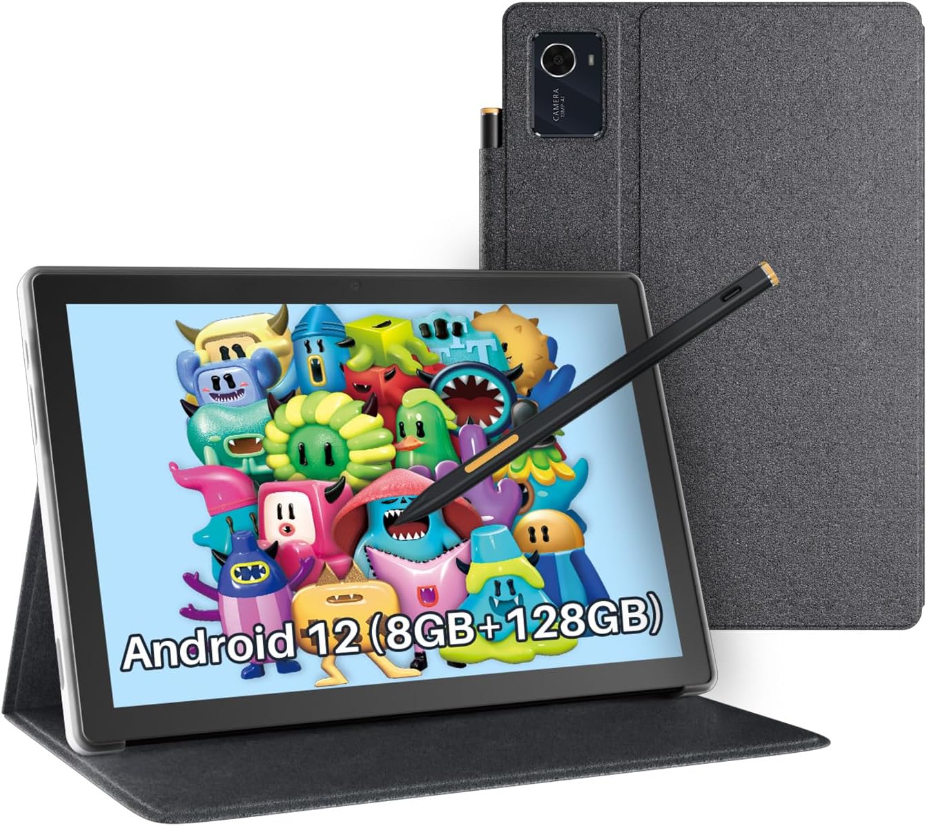 HUION Kamvas Slate 10 Standalone Drawing Tablet with Full-Laminated Screen, 10.1" FHD Digital Art Tablet No Computer Needed, with 4096 Levels Stylus Pen, Android 12, 8GB+128GB for Artist Beginner