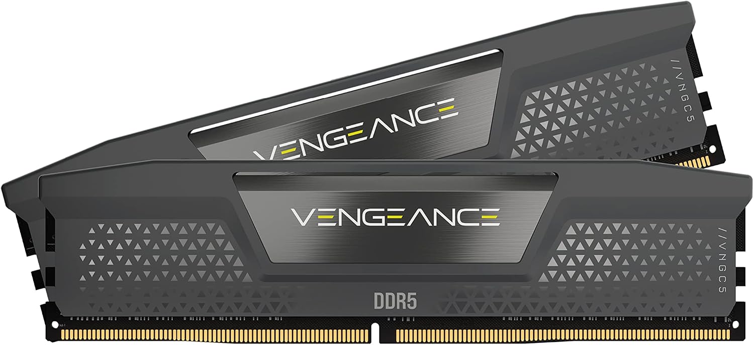 CORSAIR VENGEANCE DDR5 32GB (2x16GB) DDR5 Up to 6000MHz CL36 AMD EXPO Intel XMP iCUE Compatible Computer Memory – Grey (CMK32GX5M2E6000Z36)