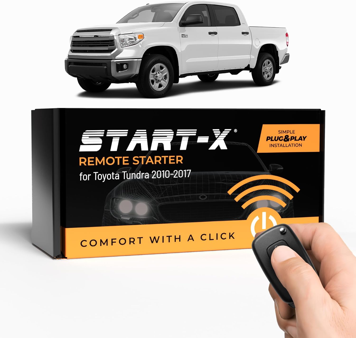 Start-X Complete Remote Starter kit for Toyota Tundra (2010-2017) | Key Blade Start Engine | G-Key | Zero Wire Splicing | Plug N Play | 2010 2011 2012 2013 2014 2015 2016 2017