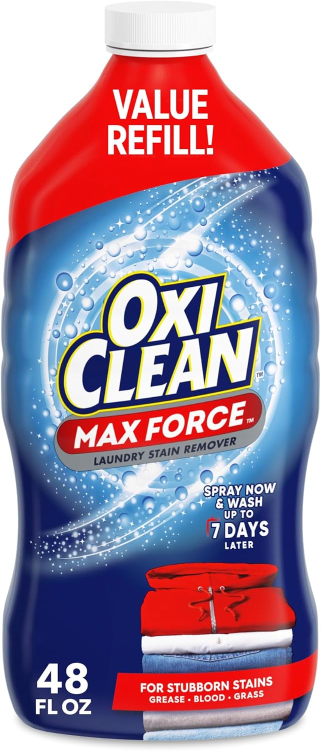 OxiClean Max Force Laundry Stain Remover Spray Refill, 48 fl oz