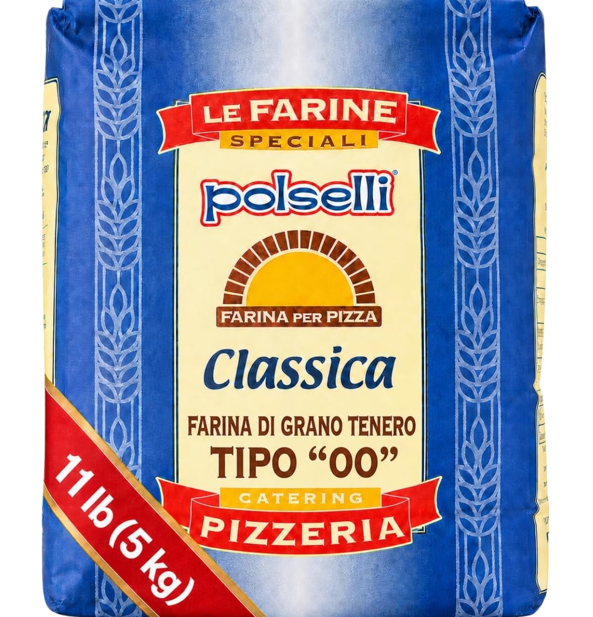 POLSELLI Classica, Type "00" Double Zero Flour Extra Fine, 11 lbs (5 kg)