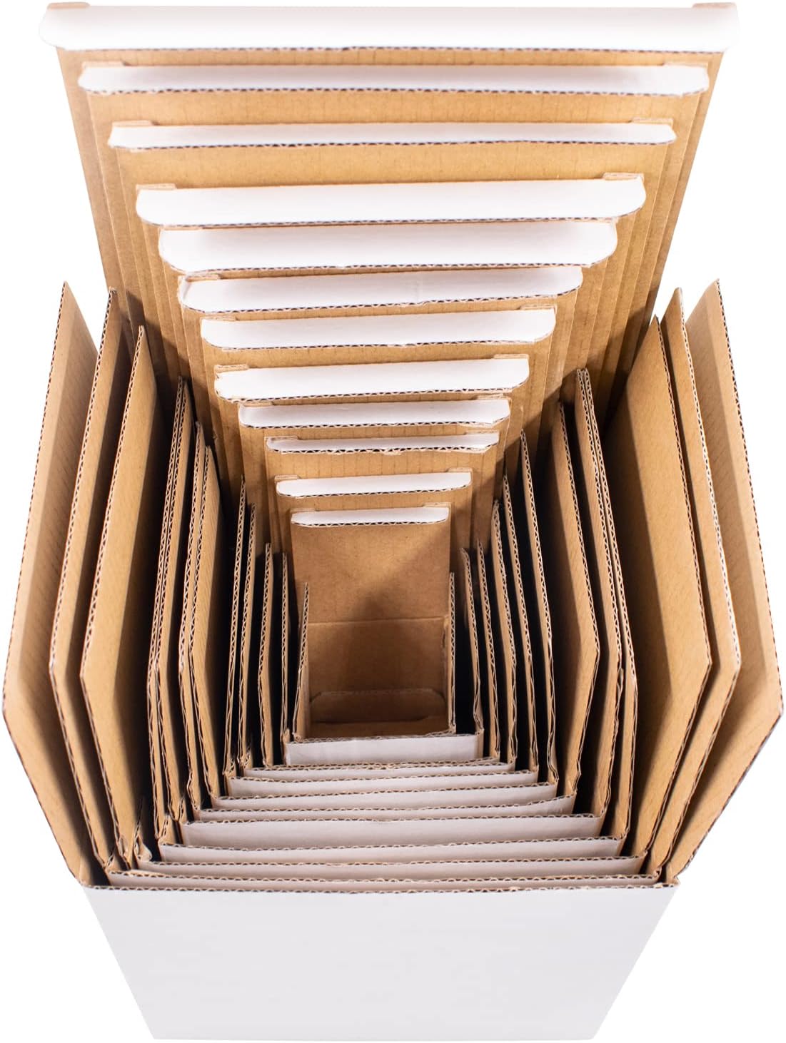 Cuyacili Prank Gift Boxes Nesting Gift Boxes Surprise Box White Carton Square Prank Box Funny Gag Gift for Weddings Anniversaries Birthday Packaging Presents 12 Nesting Cartons (1.9-6.3 Inch)