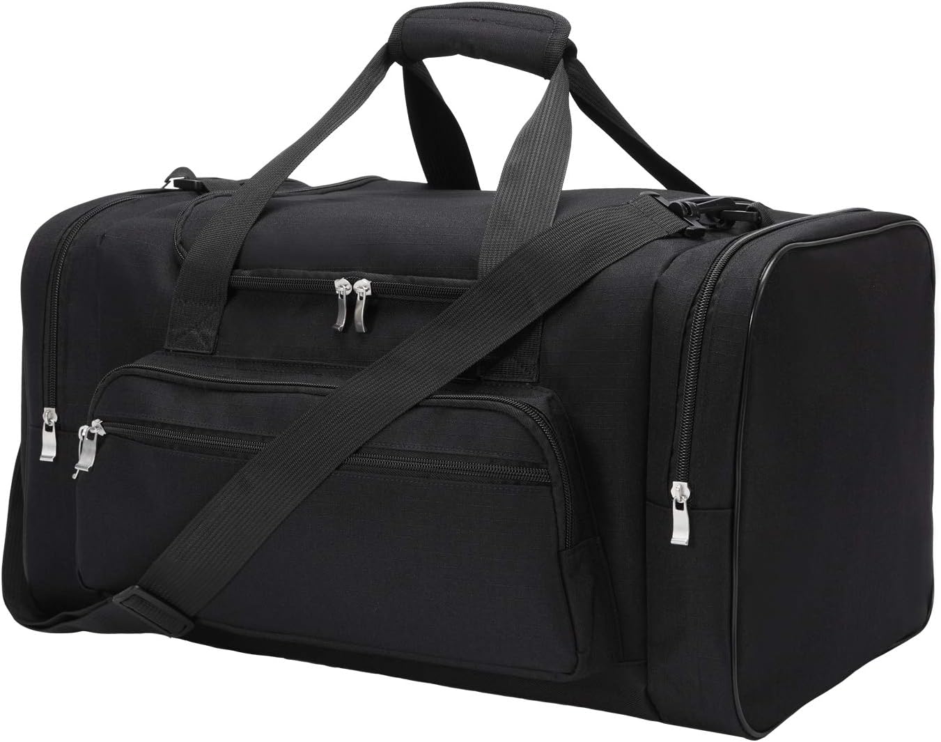 Sport Holdall Gym Duffle Bag with Shoulder Strap Overnight Weekender Bag for Men and Women (Black, 40L)