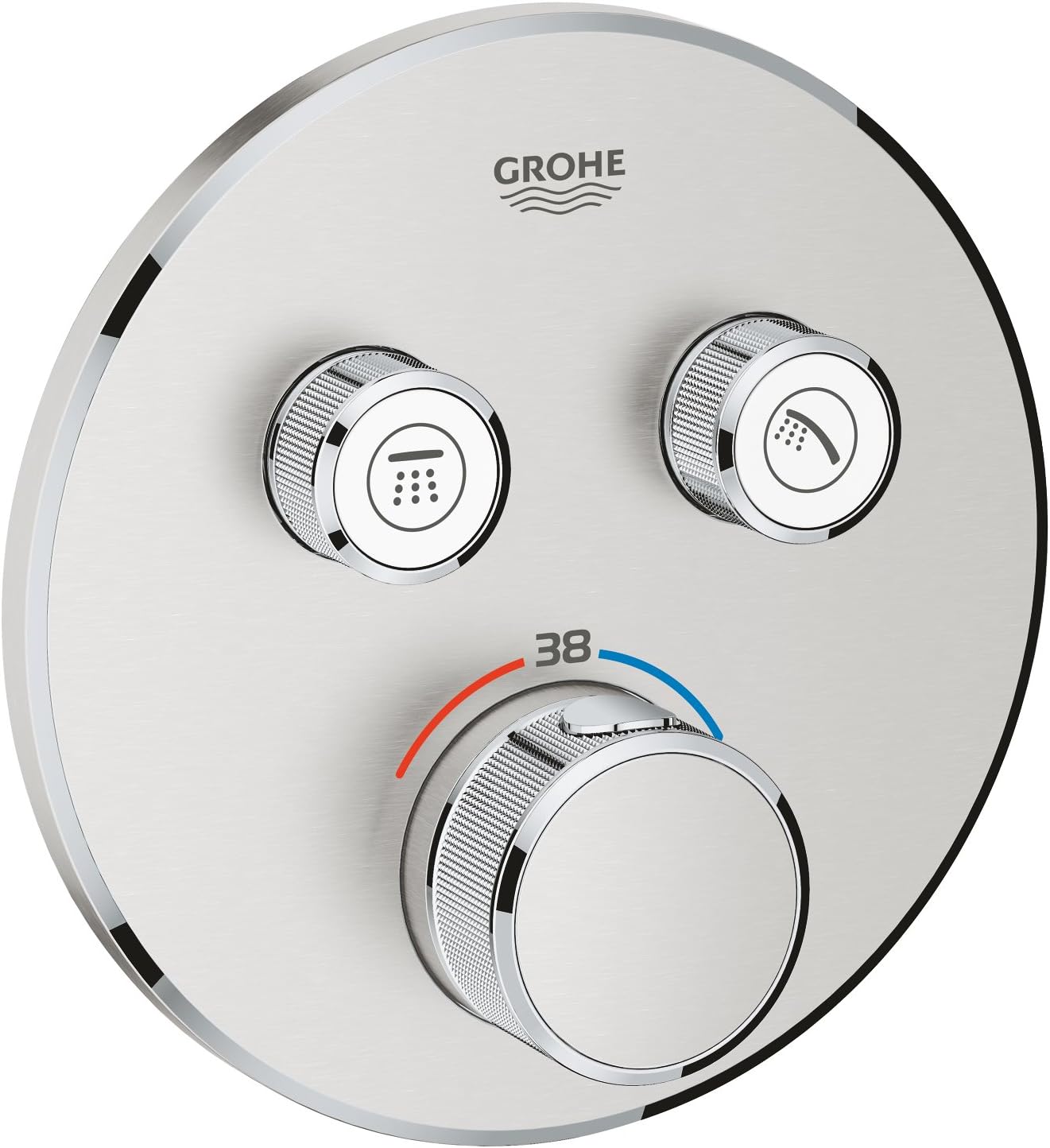 GROHE Grohtherm Smartcontrol Thermostat for Concealed Installation with 2 Valves Supersteel 29119DC0