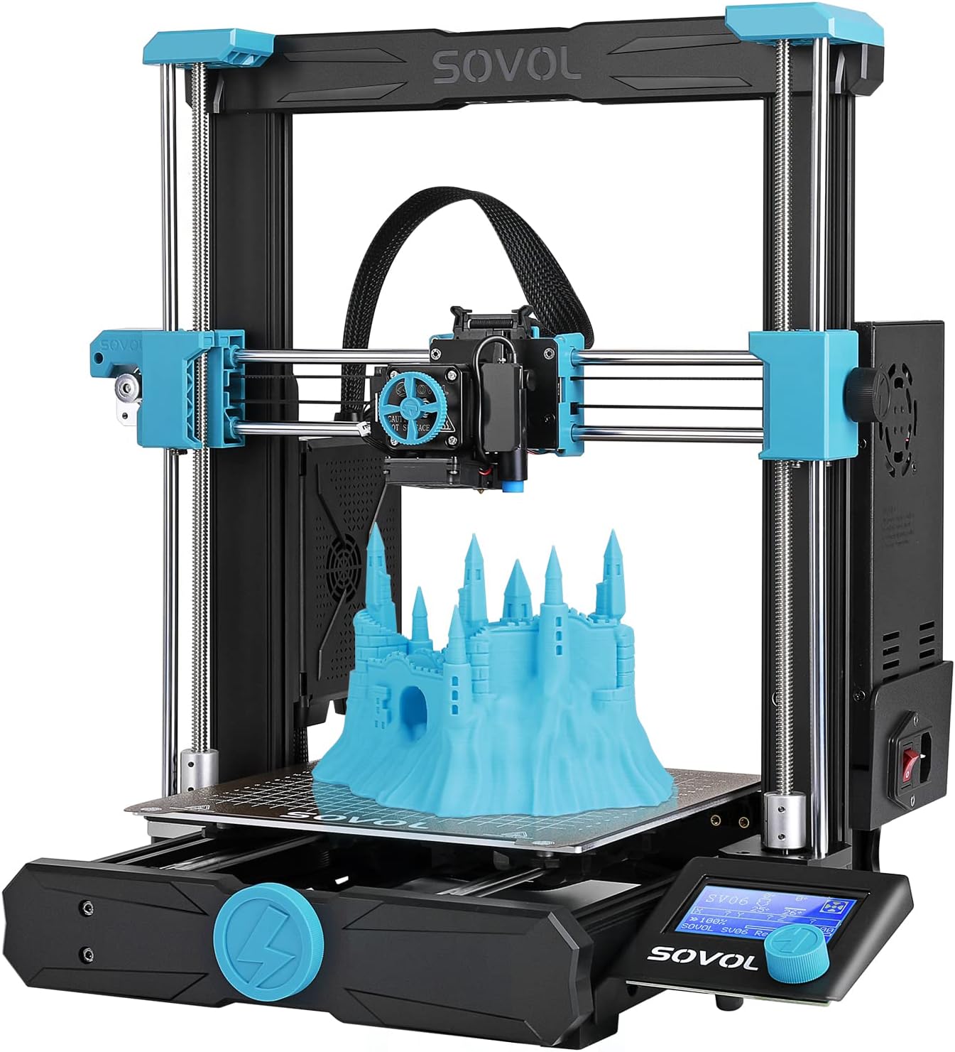 Sovol SV06 3D Printer Open Source All Metal Hotend, Planetary Dual Gear Direct Drive Extruder 25-Point Automatic Leveling for Beginner, PEI Magnetic Platform, Printing Size 220x220x250 mm