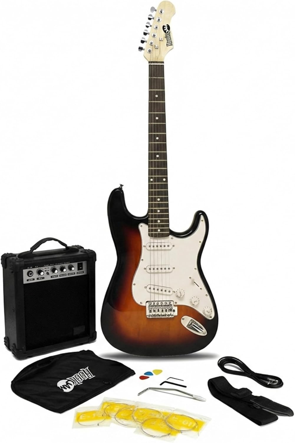 RockJam Electric Guitar Kit with Amp, Bag, Whammy, Strap, Lead, Spare Strings & Lessons