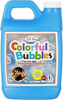 Lulu Home Concentrated Bubble Solution, 1 L/ 33.8 OZ Refill for Bubble Machines, Giant Wands, and Blowers - Up to 2.5 Gallons for Kids' Halloween Parties