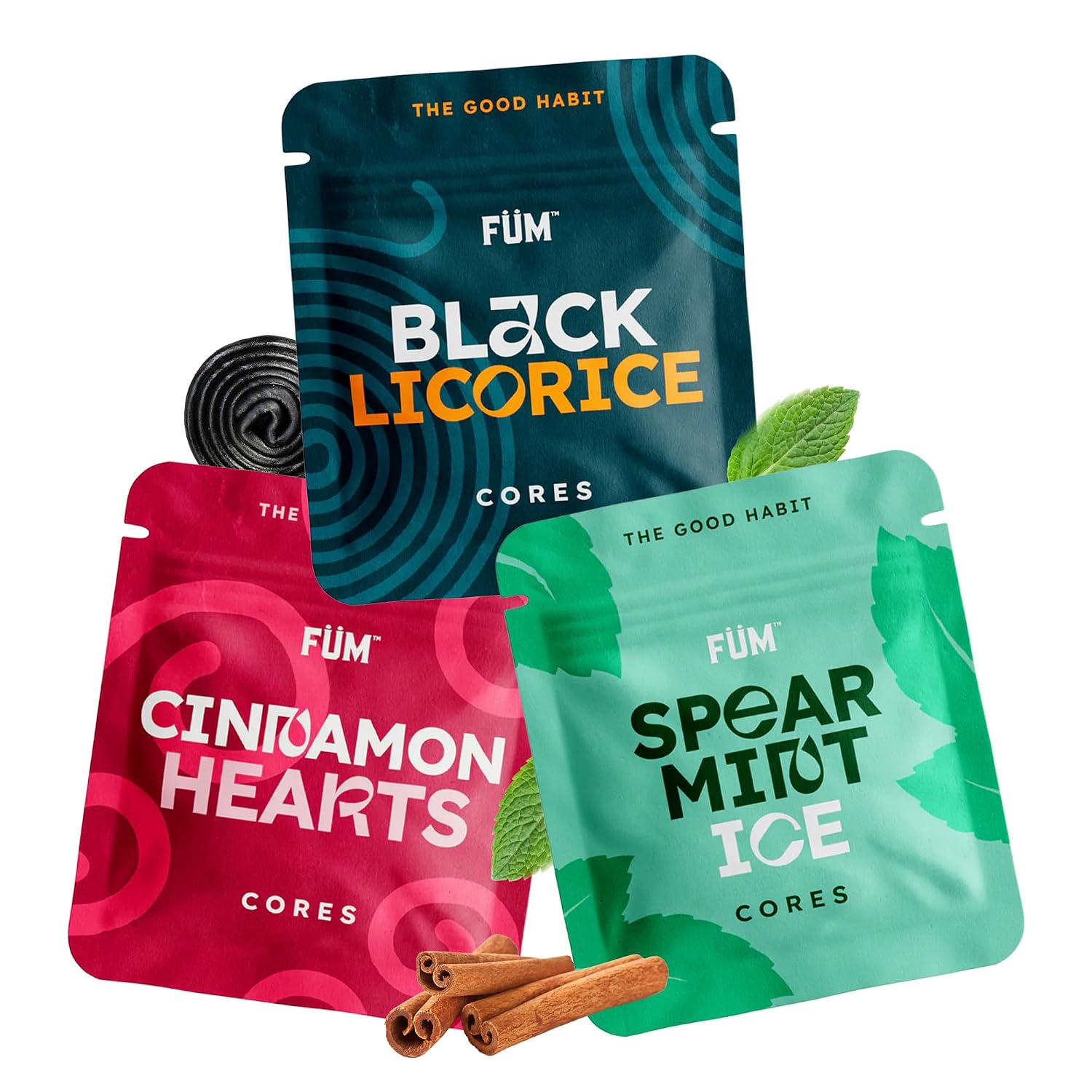 FÜM Plant Based Cores | 3 Packs, 9 Total Cores | Retro Sweets