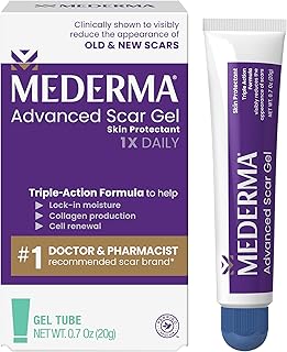 Mederma Advanced Scar Gel, Treats Old and New Scars, Reduces the Appearance of Scars from Acne, Stitches, Burns and More, 0.70oz (20g)