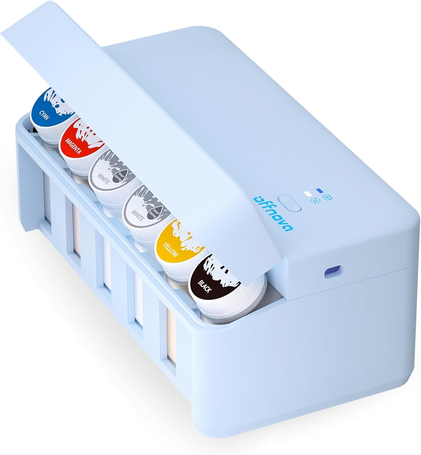 OFFNOVA CISS DTF White Ink Circulation System, Upgraded Extension CISS Ink Tube and Waste Ink Collector for ET8550 L805 DTF Printer (Blue)