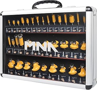 MNA Router Bits 35 Pcs Set, 35 Pieces 1/4 Inch Shank Router Bit Kit. American Router Bit Set Complete Set.
