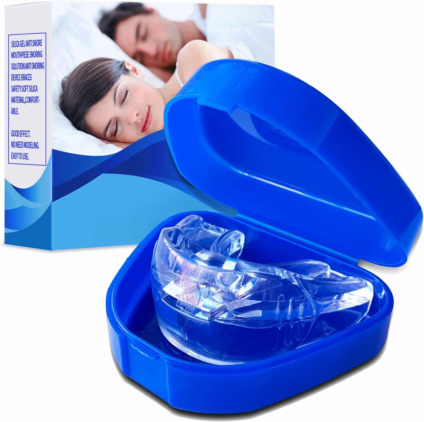 Anti-Snoring Device, Stop Snoring - Comfortable Snore Mouthpiece, Snore Solution for Man and Women - Mo03
