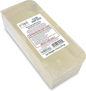 Primal Elements Clear Soap Base - Moisturizing Melt and Pour Glycerin Soap Base for Crafting and Soap Making, Vegan, Cruelty Free, Easy to Cut, Unscented - 5 Pound