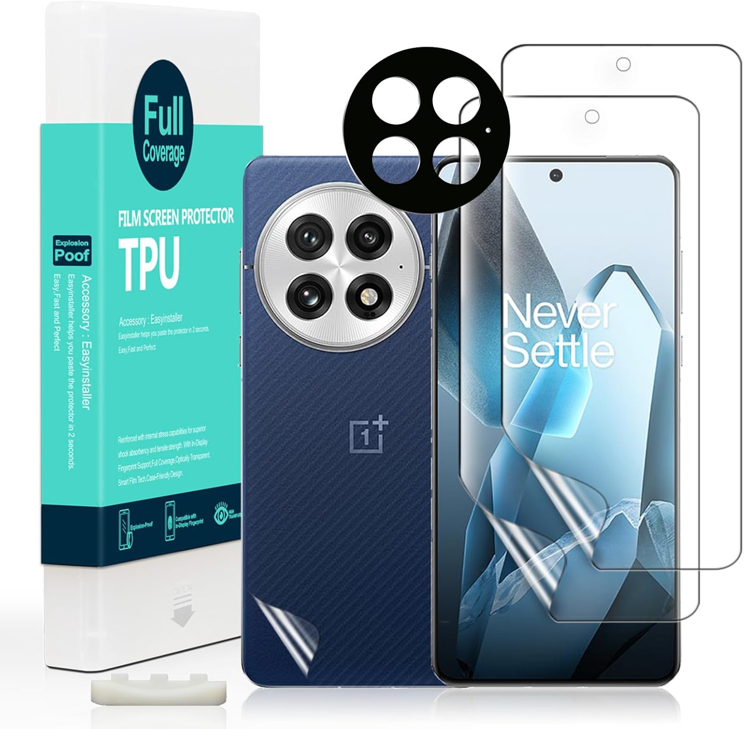 Ibywind 2 Pcs Screen Protector For OnePlus 13 5G 6.82",Flexible TPU Film,With 1Pc Camera Lens Protector,1Pc Back Film[Easy to install]