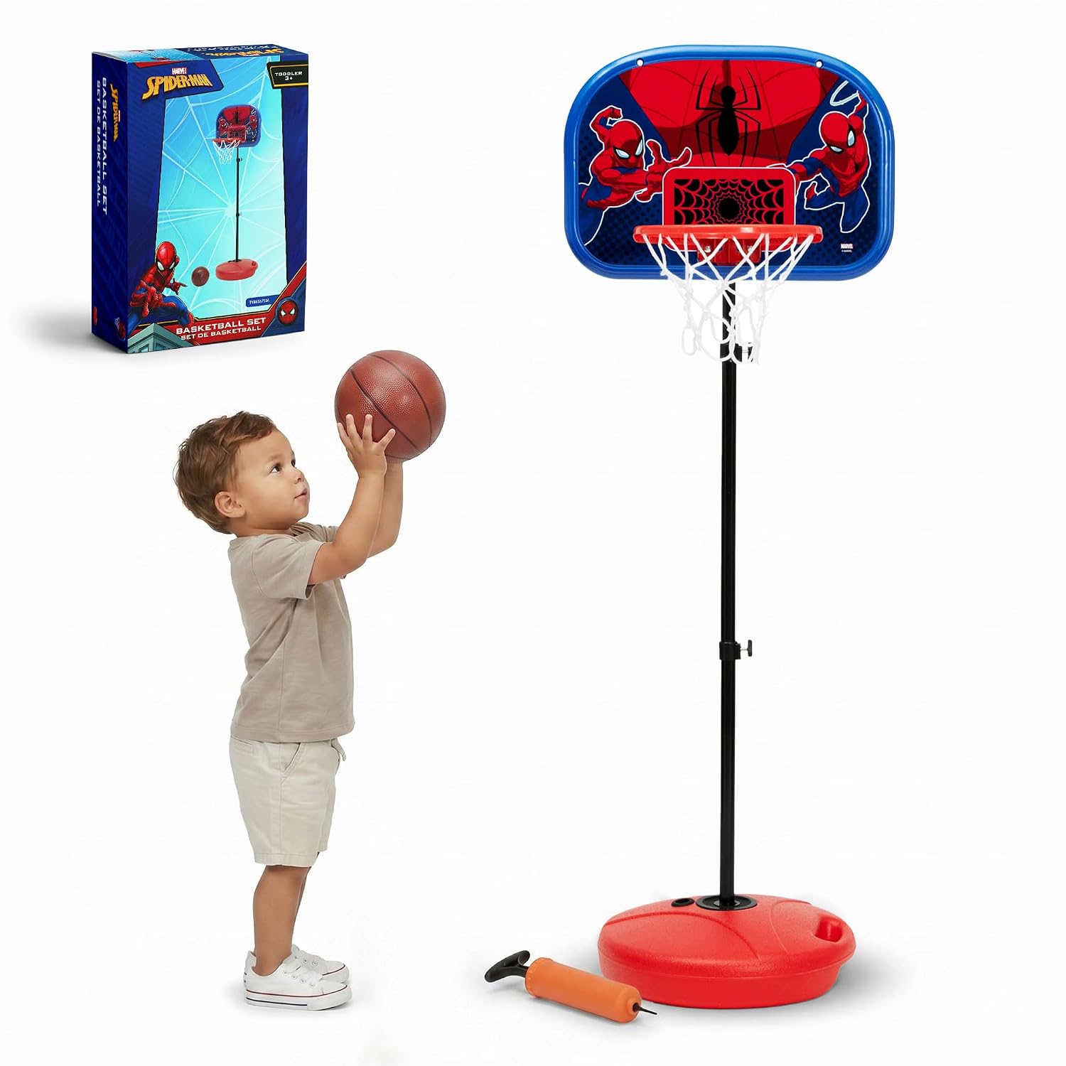 Delta Children - Marvel Spider-Man Basketball Hoop Set for Kids, Red