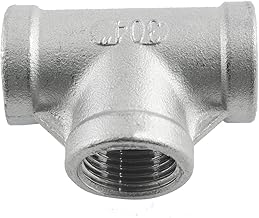 heyous 304 Stainless Steel Female Threaded 3 Way Tee T Pipe Fitting NPT 1/2 Inch Threaded Connector