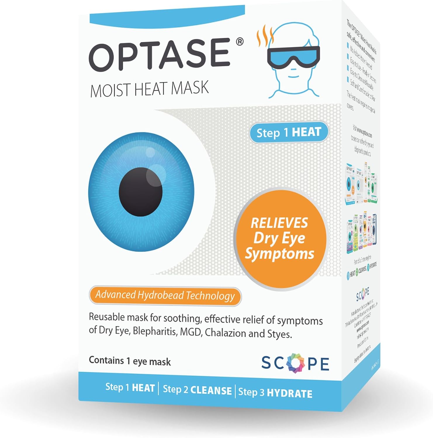 OPTASE® Moist Heat Mask, 1 Count