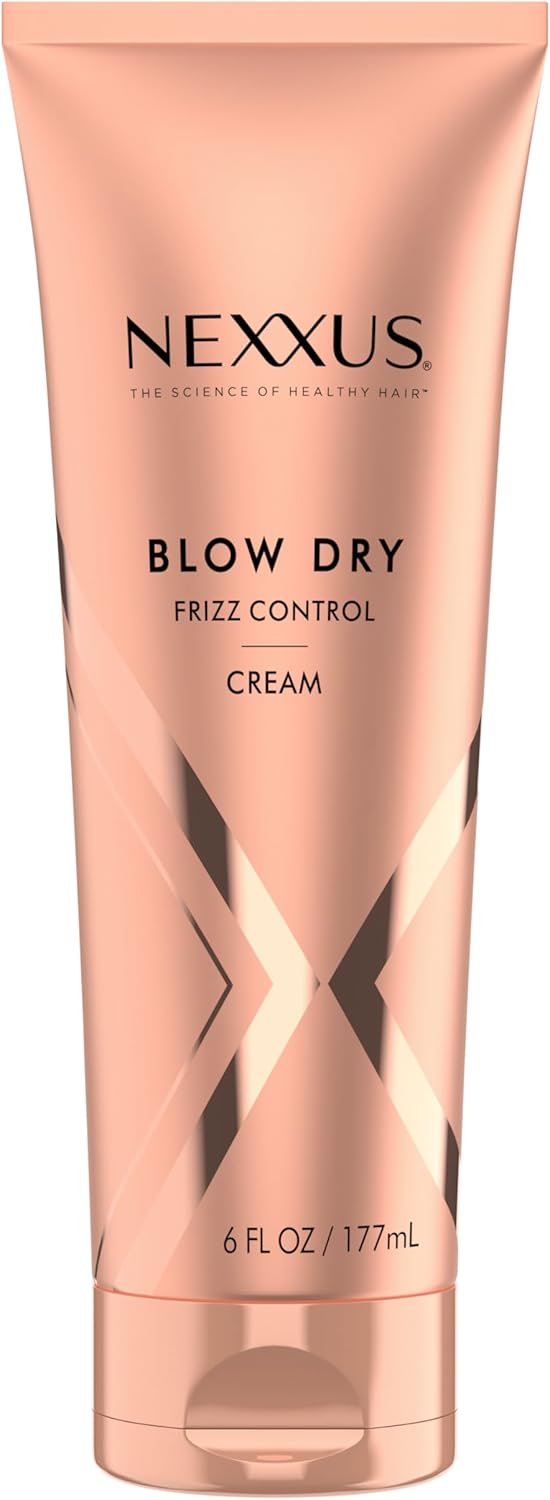 Nexxus Smooth and Full Blow Dry Balm, Frizz Control, Volume and Heat, Weightless Style, Styling, Dry Balm for Straight and Full Hair, 6 Ounce